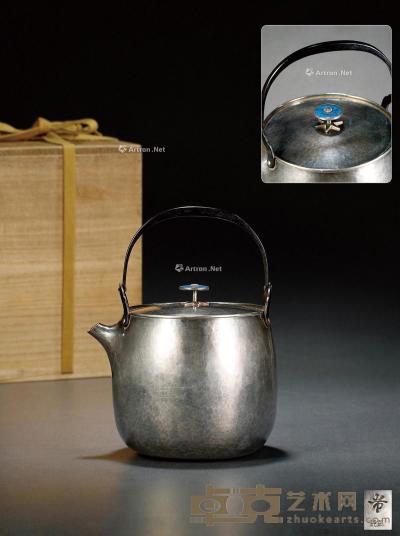  大正时期·木村节三造口打出银壶 21.5×16cm