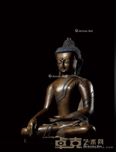  十六-十七世纪·铜释迦牟尼坐像 高43.5cm