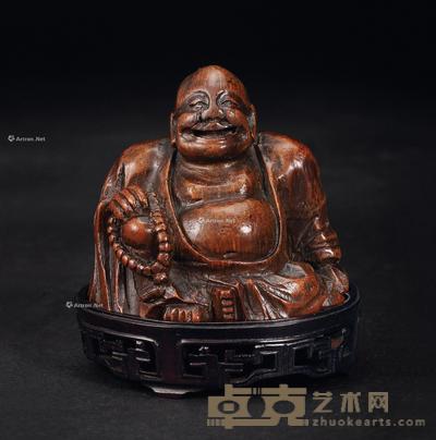  明末清初 竹雕弥勒佛 高7.5cm