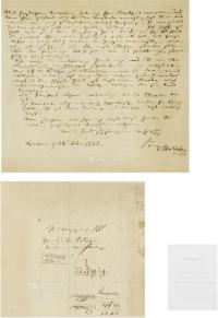  1825年作 韦伯 有关代表作《奥伯龙》等作品致出版商的亲笔信