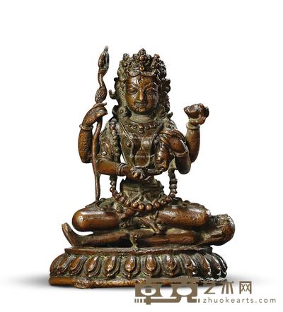 15世纪 尼泊尔进难母坐像 高11cm