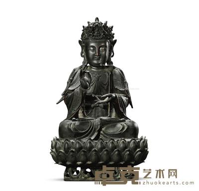 明 铜观音像坐像 高49cm