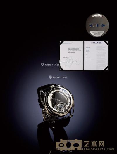  贝蒂纳（De Bethune）Dress Watches系列陀飞轮锆金属半镂空腕表 表径直径43mm