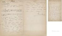  1881年作 格里格 带《兰德凯汀》乐谱的亲笔信