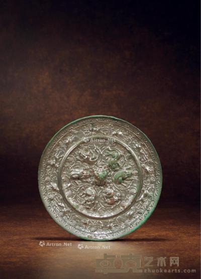  唐 青铜海兽葡萄镜 直径19.2cm