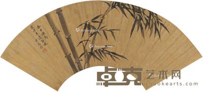 墨竹 扇页 水墨泥金纸本 51.5×17.5cm