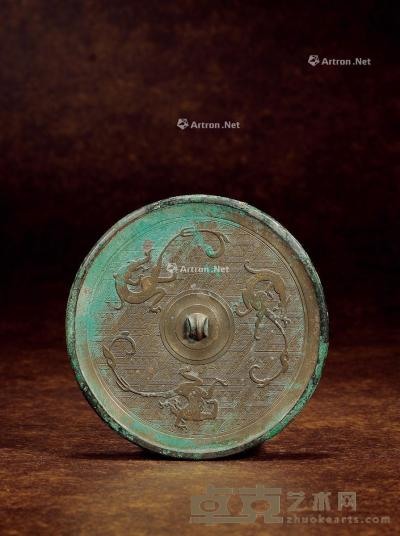  战国 青铜螭龙镜 直径13.5cm