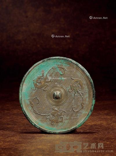 战国 青铜螭龙镜 直径13.5cm