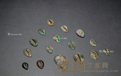  战国·铜贝币一组十六枚 通长20-40mm