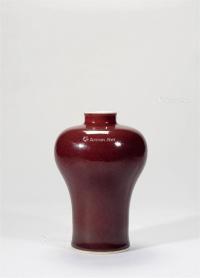  清乾隆 祭红釉梅瓶
