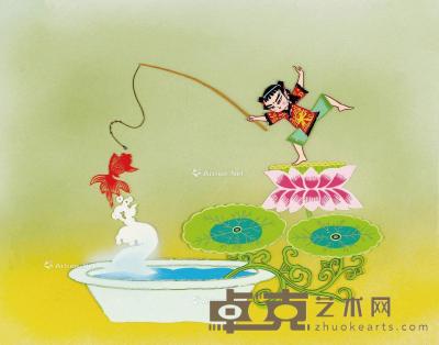  上海美术电影制片厂 《渔童》动画赛璐璐片 （一帧） 纸本 赛璐璐片 19.5×24cm