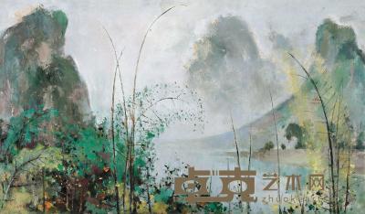 1992年作 漓江 布面 油画 66×116cm