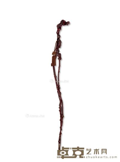  清·奇木随形高士杖 长146cm