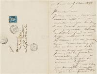  1858年10月9日作 柯罗 致其学生拉维耶尔亲笔信