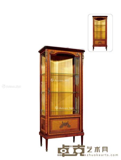  1900年制 青铜鎏金展示柜 高161.5cm；长70cm；宽36cm