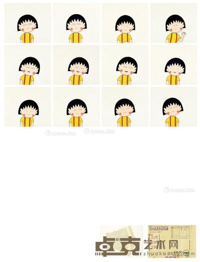 1990-1992年作 《樱桃小丸子》动画赛璐璐片及线稿 (六十一帧) 纸本 赛璐璐片 22.5×26.5cm×61
