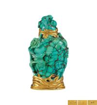  蒂芙尼（Tiffany&amp;co.）金镶绿松石鼻烟壶