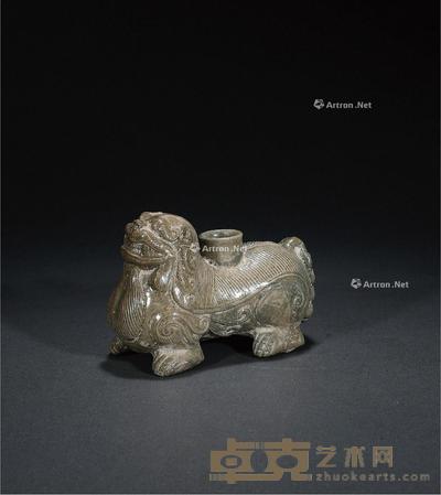 晋 越窑青瓷辟邪 高9cm;长14cm