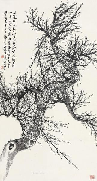 * 白梅 立轴 水墨纸本