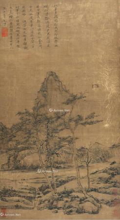  山水 立轴 绢本