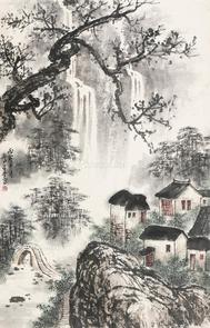  山水 立轴 纸本