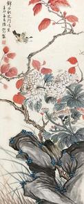  花卉 立轴 纸本