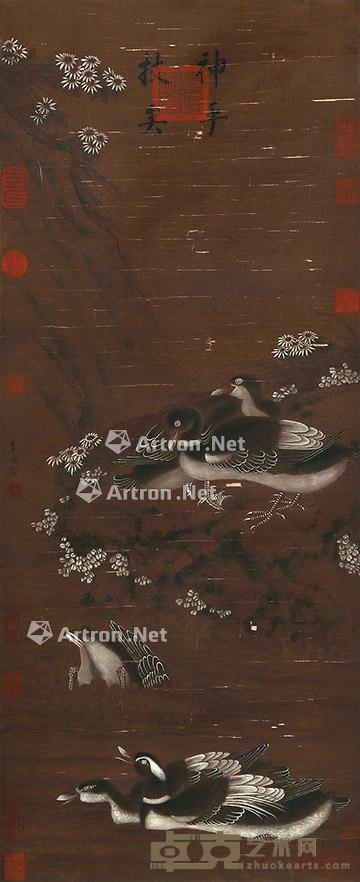  春江水暖鸭先知 立轴 绢本 91×37cm