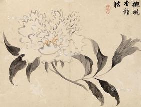  花卉 水墨纸本 镜芯