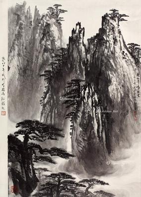  山水 立轴 水墨纸本