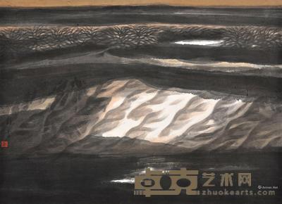  山水清音 镜片 设色纸本 50×68cm