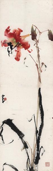  花卉 立軸 设色纸本