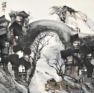 1999年作 苗岭 镜片 设色纸本 68×68cm