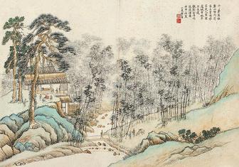  高仕图 镜片 设色纸本