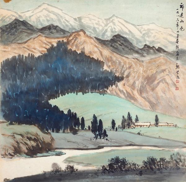 祁连山色 镜心 设色纸本