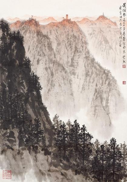  黄洋界 镜心 设色纸本
