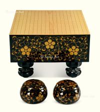  大漆莳绘围棋盒 围棋桌一套