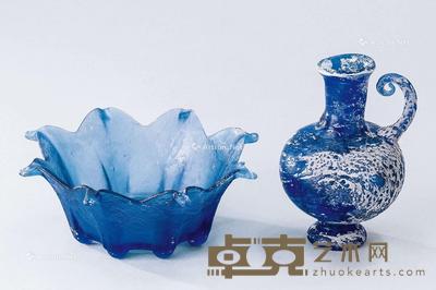  唐代（618-907） 琉璃执壶 花口洗 （二件一组） 尺寸不一