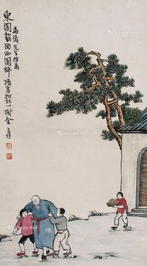  醉归图 立轴 纸本