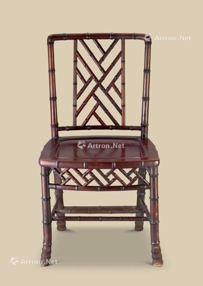  清代（1644-1911） 红木竹节纹椅