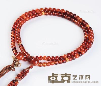  琥珀念珠 长82cm；重约46g