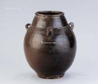 宋代（960-1279） 黑釉四系罐