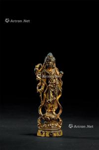  唐代（618-907） 铜鎏金佛立像
