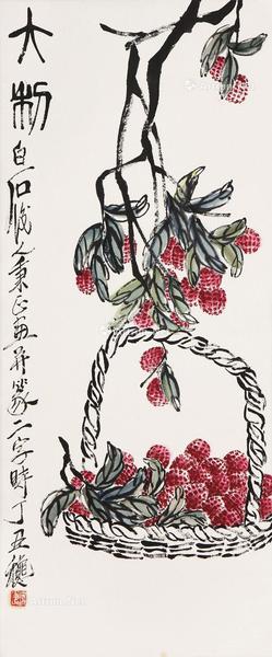  大利图 立轴 设色纸本