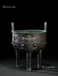  西周（约B.C.1100-771） 青铜兽面纹鬲式炉
