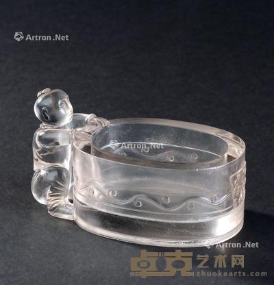  水晶雕童子纹水盂 长8.3cm；宽4.8cm；高4.8cm