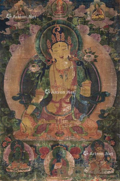 清代（1644-1911） 白度母 唐卡 长101.5cm；宽67cm