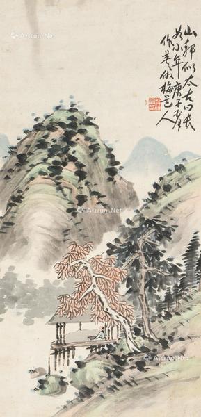  山水 镜心 设色纸本