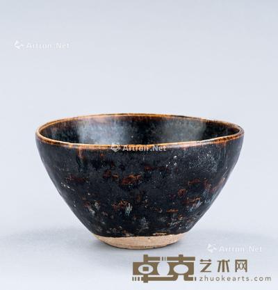  吉州窑剪纸贴花三鹿纹碗 直径11.6cm；高6.6cm