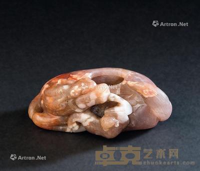  玛瑙雕瑞兽纹水盂 长8cm；宽5.5cm；高3.6cm