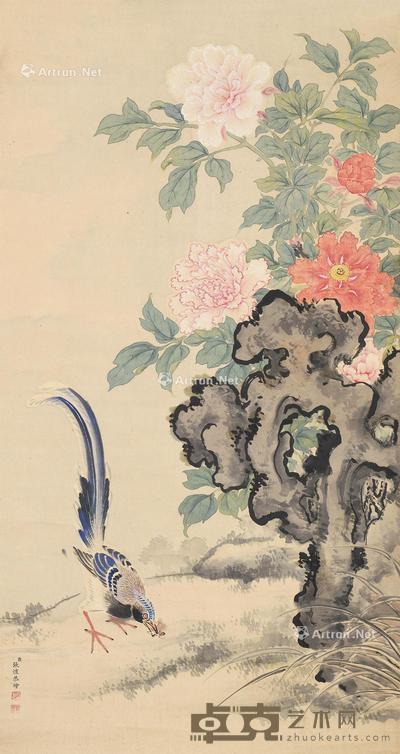 花鸟 立轴 设色纸本 104×55.5cm